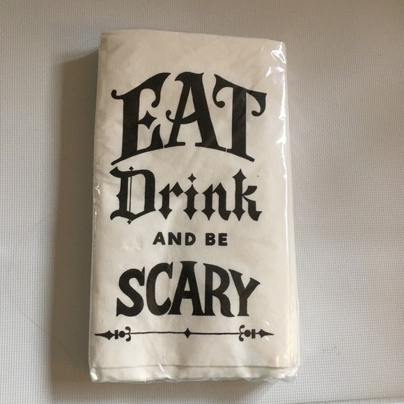 Threshold 16pk Halloween Paper 'Eat, Drink and Be Scary' Guest Towels - Picture 1 of 2